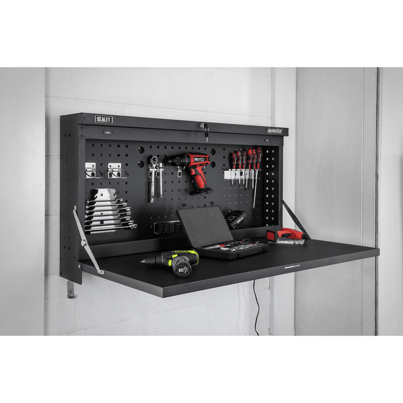 Sealey APWMW02 Superline PRO® Wall Mounting Foldable Workbench 1100mm - APWMW02 - Sealey Tools UK - Trade Counter Direct