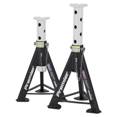 Sealey AS6 Axle Stands (Pair) 6tonne Capacity per Stand - White - AS6 - Sealey Tools UK - Trade Counter Direct