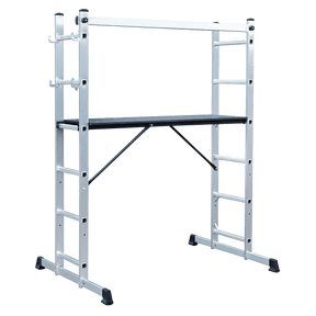 Sealey ASCL2 Aluminium Scaffold Ladder 4 - Way EN 131 - ASCL2 - Sealey Tools UK - Trade Counter Direct