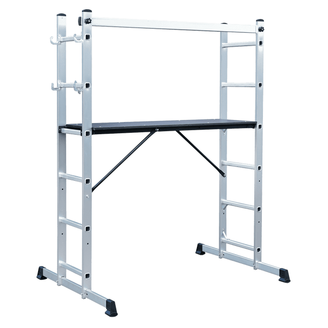 Sealey ASCL2 Aluminium Scaffold Ladder 4 - Way EN 131 - ASCL2 - Sealey Tools UK - Trade Counter Direct