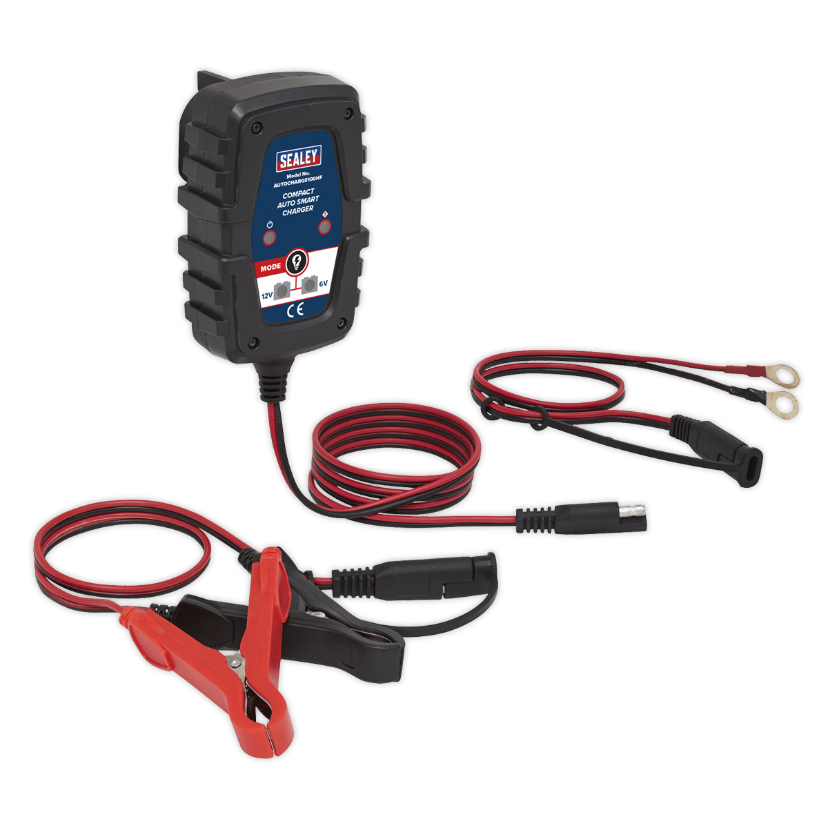 Sealey AUTOCHARGE100HF Compact Smart Trickle Charger 1A 6/12V - AUTOCHARGE100HF - Sealey Tools UK - Trade Counter Direct