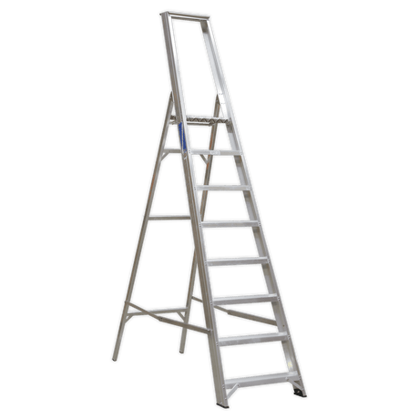 Sealey AXL8 Aluminium Step Ladder 8 - Tread Industrial BS 2037/1 - AXL8 - Sealey Tools UK - Trade Counter Direct