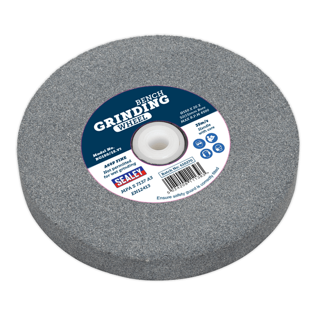 Sealey BG150/15 Grinding Stone Ø150 x 20mm Ø32(Ø13)mm Bore A60P Fine - BG150/15 - Sealey Tools UK - Trade Counter Direct