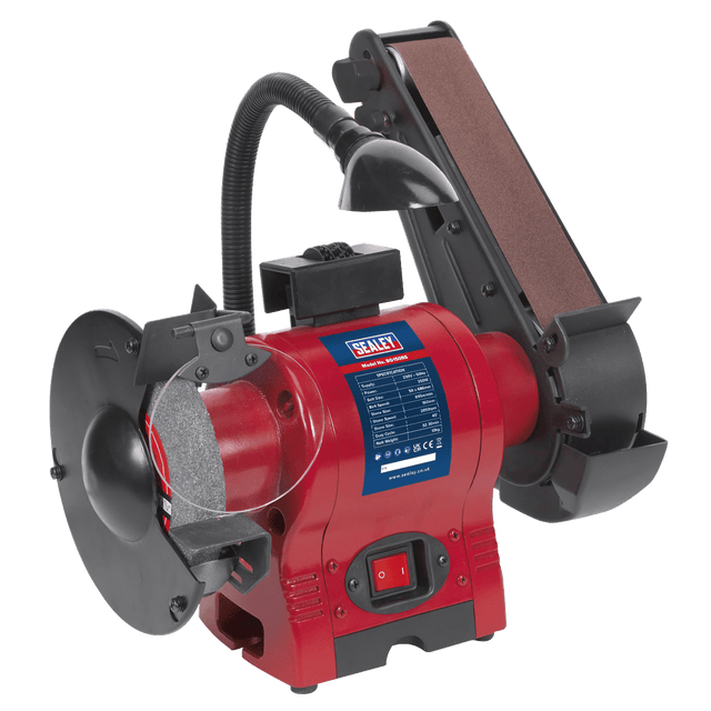 Sealey BG150BS Bench Grinder Ø150mm with 50mm Belt Sander & Work Light 250W/230V - BG150BS - Sealey Tools UK - Trade Counter Direct
