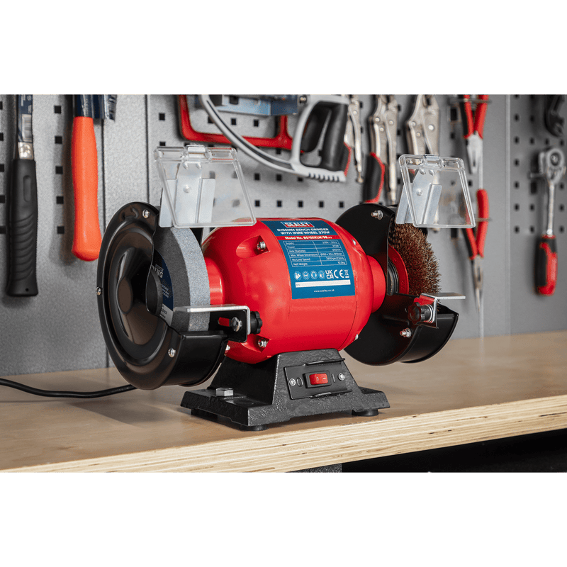 Sealey BG150XLW/98 Bench Grinder 150mm with Wire Wheel 370W/230V - BG150XLW/98 - Sealey Tools UK - Trade Counter Direct