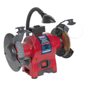 Sealey BG150XWL Bench Grinder Ø150mm & Wire Wheel Combination with Work Light 250W/230V - BG150XWL - Sealey Tools UK - Trade Counter Direct