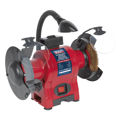 Sealey BG150XWL Bench Grinder Ø150mm & Wire Wheel Combination with Work Light 250W/230V - BG150XWL - Sealey Tools UK - Trade Counter Direct