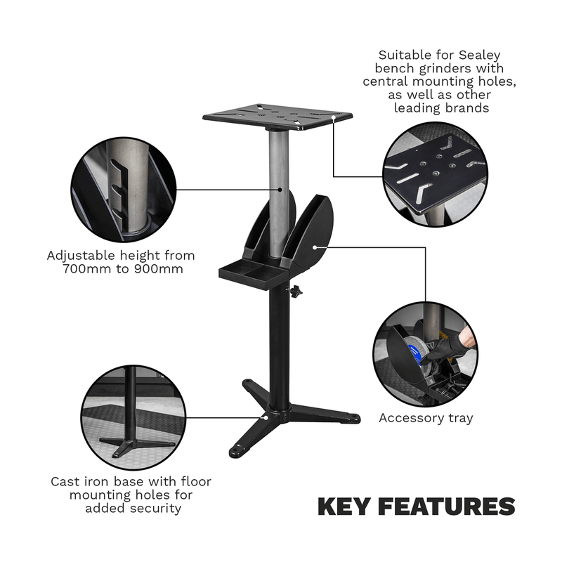 Sealey BGST1 Adjustable Bench Grinder Stand - BGST1 - Sealey Tools UK - Trade Counter Direct