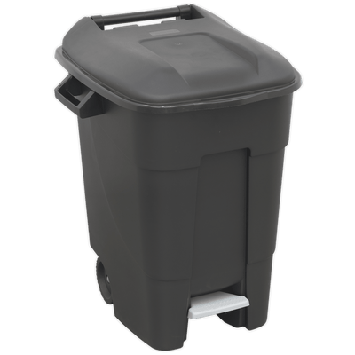 Sealey BM100P Refuse/Wheelie Bin with Foot Pedal 100L - Black - BM100P - Sealey Tools UK - Trade Counter Direct