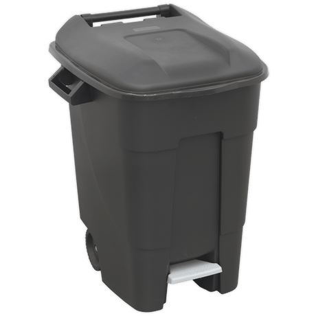 Sealey BM100P Refuse/Wheelie Bin with Foot Pedal 100L - Black - BM100P - Sealey Tools UK - Trade Counter Direct