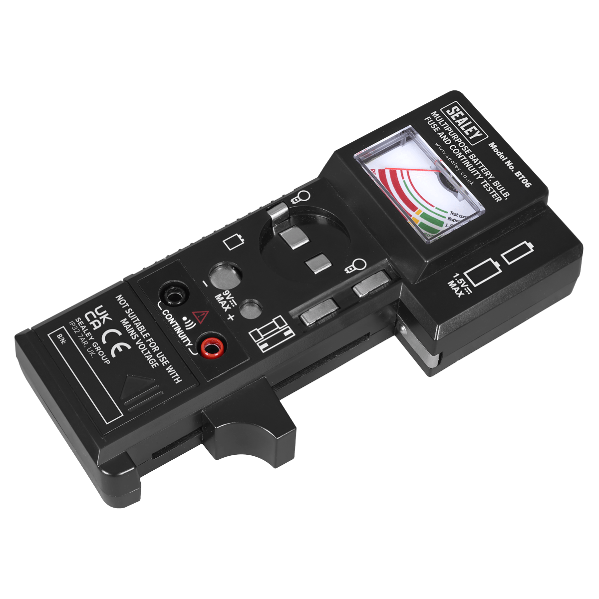 Sealey BT06 Multipurpose Battery, Bulb, Fuse & Continuity Tester - BT06 - Sealey Tools UK - Trade Counter Direct