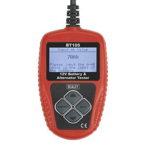 Sealey BT105 Digital Battery & Alternator Tester 12V - BT105 - Sealey Tools UK - Trade Counter Direct
