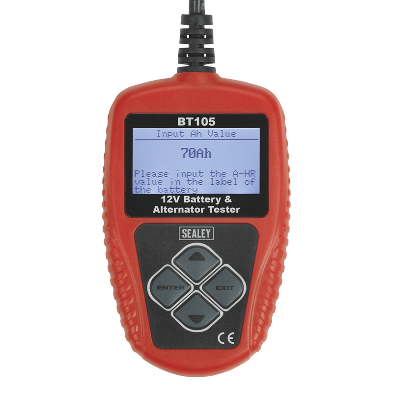 Sealey BT105 Digital Battery & Alternator Tester 12V - BT105 - Sealey Tools UK - Trade Counter Direct
