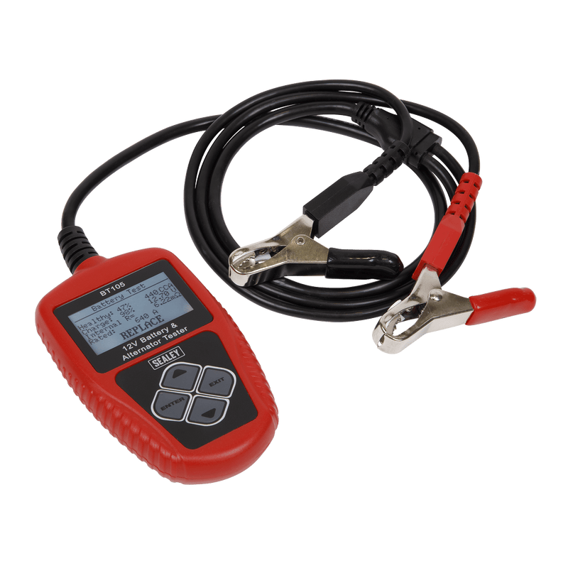 Sealey BT105 Digital Battery & Alternator Tester 12V - BT105 - Sealey Tools UK - Trade Counter Direct