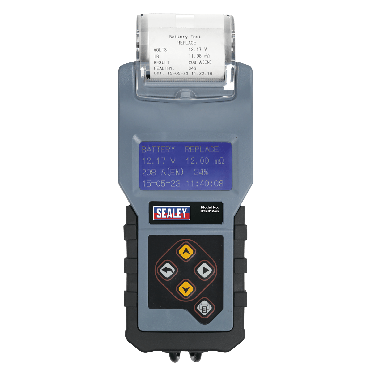 Sealey BT2012 Digital Battery & Alternator/Starter Tester with Printer 12V - BT2012 - Sealey Tools UK - Trade Counter Direct