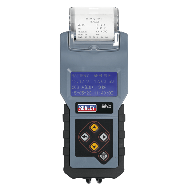 Sealey BT2012 Digital Battery & Alternator/Starter Tester with Printer 12V - BT2012 - Sealey Tools UK - Trade Counter Direct