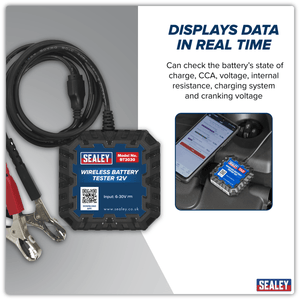 Sealey BT2030 Wireless Battery Tester 12V - BT2030 - Sealey Tools UK - Trade Counter Direct