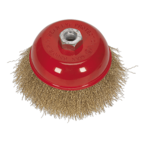 Sealey CBC125 Brassed Steel Cup Brush 125mm M14 x 2mm - CBC125 - Sealey Tools UK - Trade Counter Direct