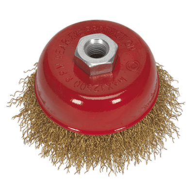 Sealey CBC75 Brassed Steel Cup Brush Ø75mm M10 x 1.5mm - CBC75 - Sealey Tools UK - Trade Counter Direct