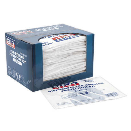 Sealey CCSET550 5 - in - 1 Disposable Car Interior Protection Kit - Display Box of 50 - CCSET550 - Sealey Tools UK - Trade Counter Direct