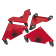 Sealey CM4 Corner Transport Dollies Set of 4 - 150kg Capacity - CM4 - Sealey Tools UK - Trade Counter Direct