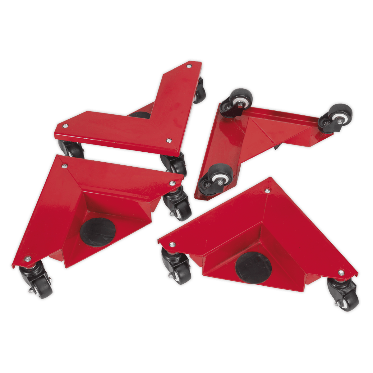 Sealey CM4 Corner Transport Dollies Set of 4 - 150kg Capacity - CM4 - Sealey Tools UK - Trade Counter Direct