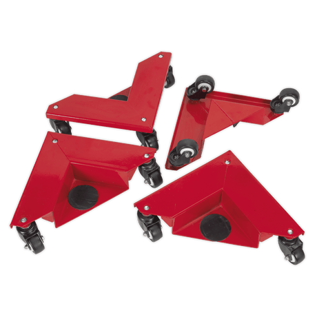 Sealey CM4 Corner Transport Dollies Set of 4 - 150kg Capacity - CM4 - Sealey Tools UK - Trade Counter Direct