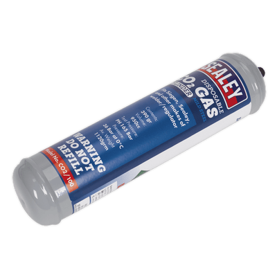 Sealey CO2/100 Gas Cylinder Disposable Carbon Dioxide 390g - CO2/100 - Sealey Tools UK - Trade Counter Direct
