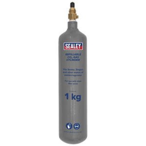 Sealey CO2/1KG Refillable Carbon Dioxide Gas Cylinder 1kg - CO2/1KG - Sealey Tools UK - Trade Counter Direct