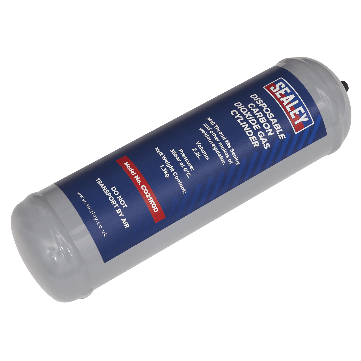 Sealey CO21KGD Disposable Carbon Dioxide Gas Cylinder 1.3kg - CO21KGD - Sealey Tools UK - Trade Counter Direct