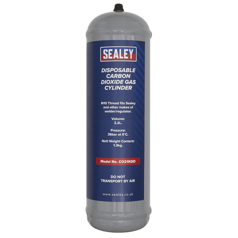 Sealey CO21KGD4 Disposable Carbon Dioxide Gas Cylinder 1.3kg - Pack of 4 - CO21KGD4 - Sealey Tools UK - Trade Counter Direct