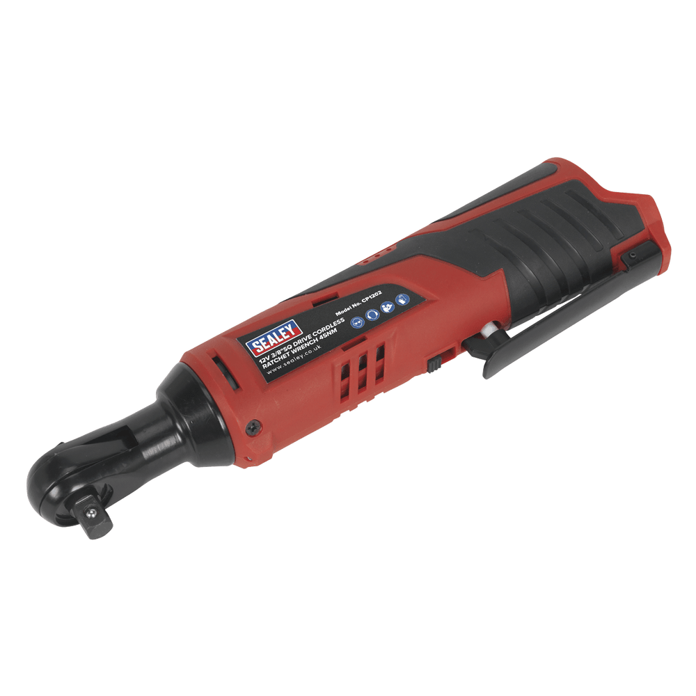 Sealey CP1202 Cordless Ratchet Wrench 3/8"Sq Drive 12V Lithium - ion - Body Only - CP1202 - Sealey Tools UK - Trade Counter Direct