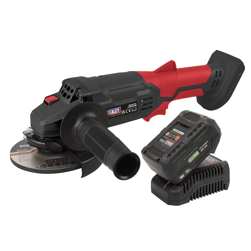 Sealey CP20VAGBKIT1 Cordless Angle Grinder Kit Ø115mm 20V 4Ah - CP20VAGBKIT1 - Sealey Tools UK - Trade Counter Direct
