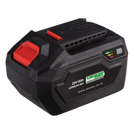 Sealey CP20VBP6 Power Tool Battery 20V 6Ah Lithium - ion for SV20 Series - CP20VBP6 - Sealey Tools UK - Trade Counter Direct