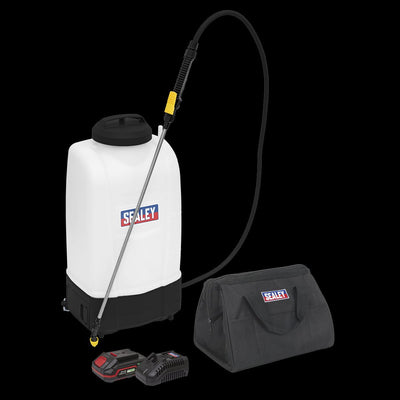 Sealey CP20VGBSKIT1 Cordless Garden Backpack Sprayer 15L 20V 2Ah SV20 Series - CP20VGBSKIT1 - Sealey Tools UK - Trade Counter Direct
