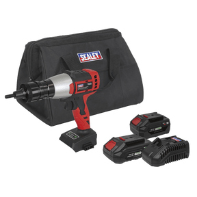 Sealey CP20VNRKIT 20V SV20 Series Brushless Cordless Nut Riveter Kit - 2 Batteries - CP20VNRKIT - Sealey Tools UK - Trade Counter Direct