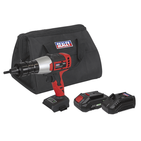 Sealey CP20VNRKIT1 20V 2Ah SV20 Series Brushless Cordless Nut Riveter Kit - CP20VNRKIT1 - Sealey Tools UK - Trade Counter Direct