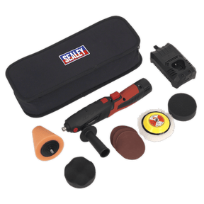 Sealey CP2812V Cordless Mini Sander/Polisher Kit Ø75mm 12V Lithium - ion - CP2812V - Sealey Tools UK - Trade Counter Direct