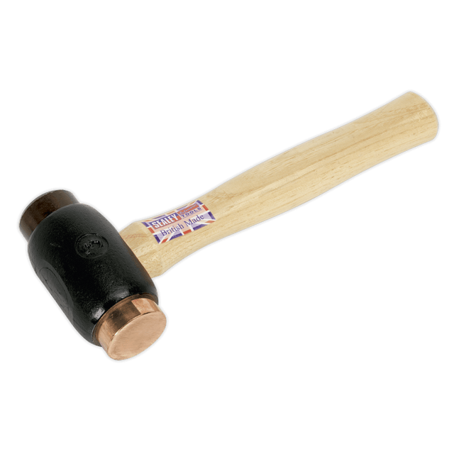 Sealey CRF35 Copper/Rawhide Faced Hammer 3.5lb Hickory Shaft - CRF35 - Sealey Tools UK - Trade Counter Direct