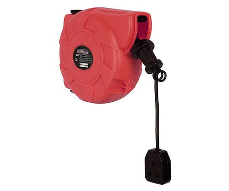 Sealey CRM101 Cable Reel System Retractable 10mtr 1 x 230V Socket - 10 - 14mtr - SLY-15577 - Sealey Tools UK - Trade Counter Direct