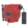 Sealey CRM15 Cable Reel System Retractable 15m 2 x 230V Socket - CRM15 - Sealey Tools UK - Trade Counter Direct