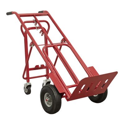 Sealey CST989 Sack Truck 3 - in - 1 with Pneumatic Tyres 250kg Capacity - CST989 - Sealey Tools UK - Trade Counter Direct