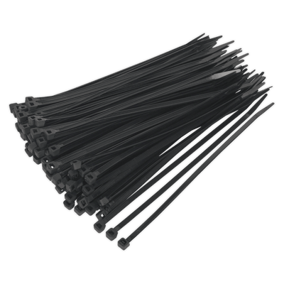 Sealey CT20048P100 200 x 4.8mm Black Cable Tie - Pack of 100 - CT20048P100 - Sealey Tools UK - Trade Counter Direct