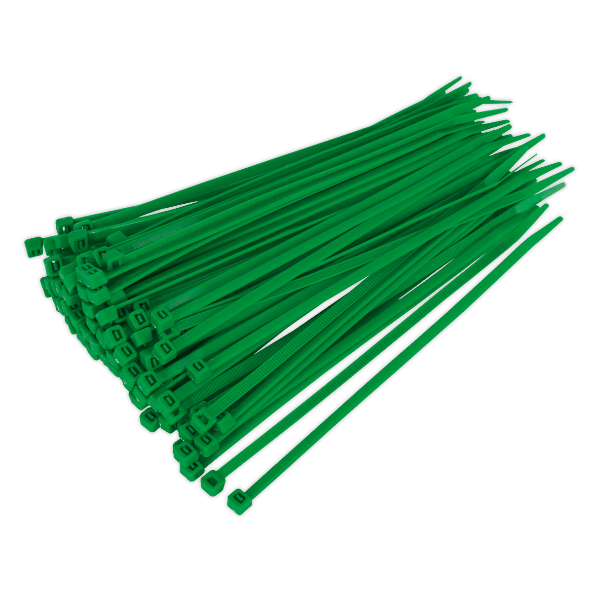 Sealey CT20048P100G 200 x 4.4mm Green Cable Tie - Pack of 100 - CT20048P100G - Sealey Tools UK - Trade Counter Direct