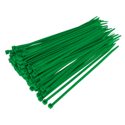 Sealey CT20048P100G 200 x 4.4mm Green Cable Tie - Pack of 100 - CT20048P100G - Sealey Tools UK - Trade Counter Direct
