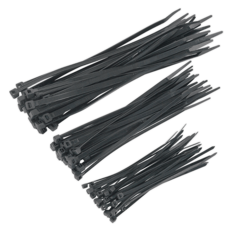 Sealey CT75B Cable Ties Assorted Black Pack of 75 - Wiring Tools - SLY-18930 - Sealey Tools UK - Trade Counter Direct