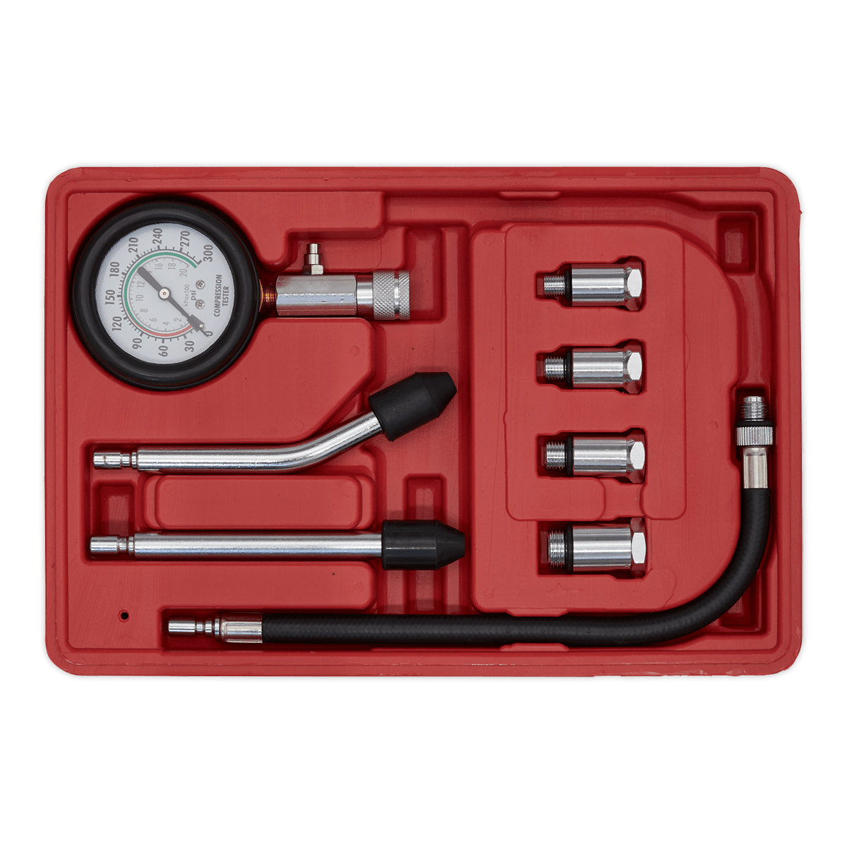 Sealey CT955 Petrol Engine Compression Test Kit 8pc - CT955 - Sealey Tools UK - Trade Counter Direct