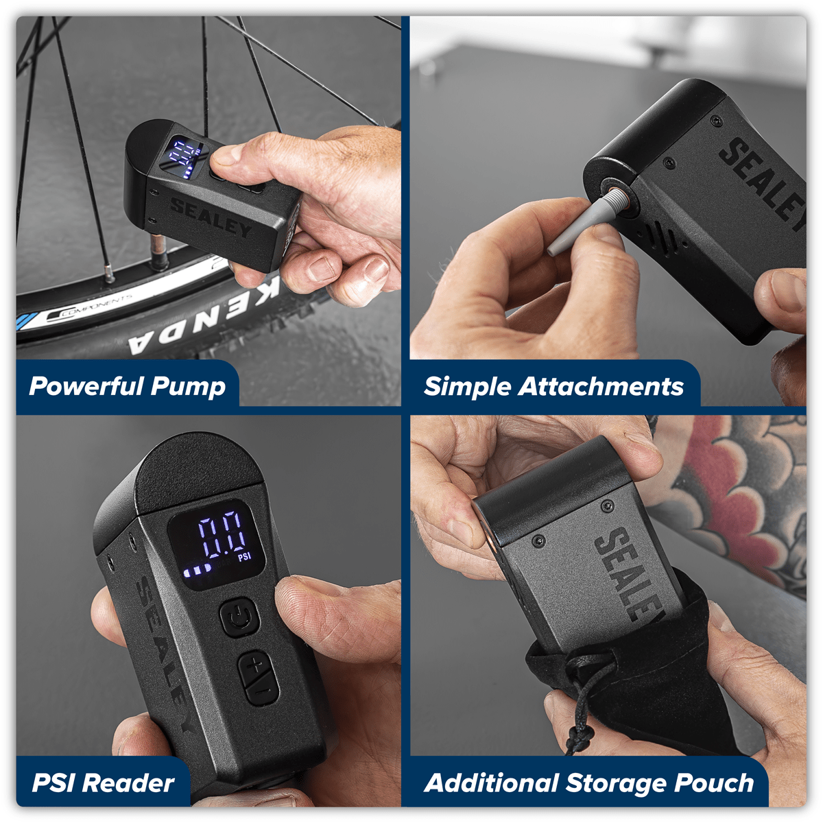 Sealey CTI100 Mini Digital Bike Pump - CTI100 - Sealey Tools UK - Trade Counter Direct