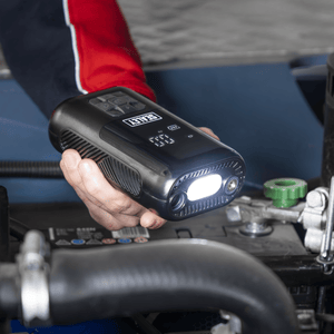 Sealey CTI130 Tyre Inflator & Power Bank with Worklight Rechargeable - CTI130 - Sealey Tools UK - Trade Counter Direct