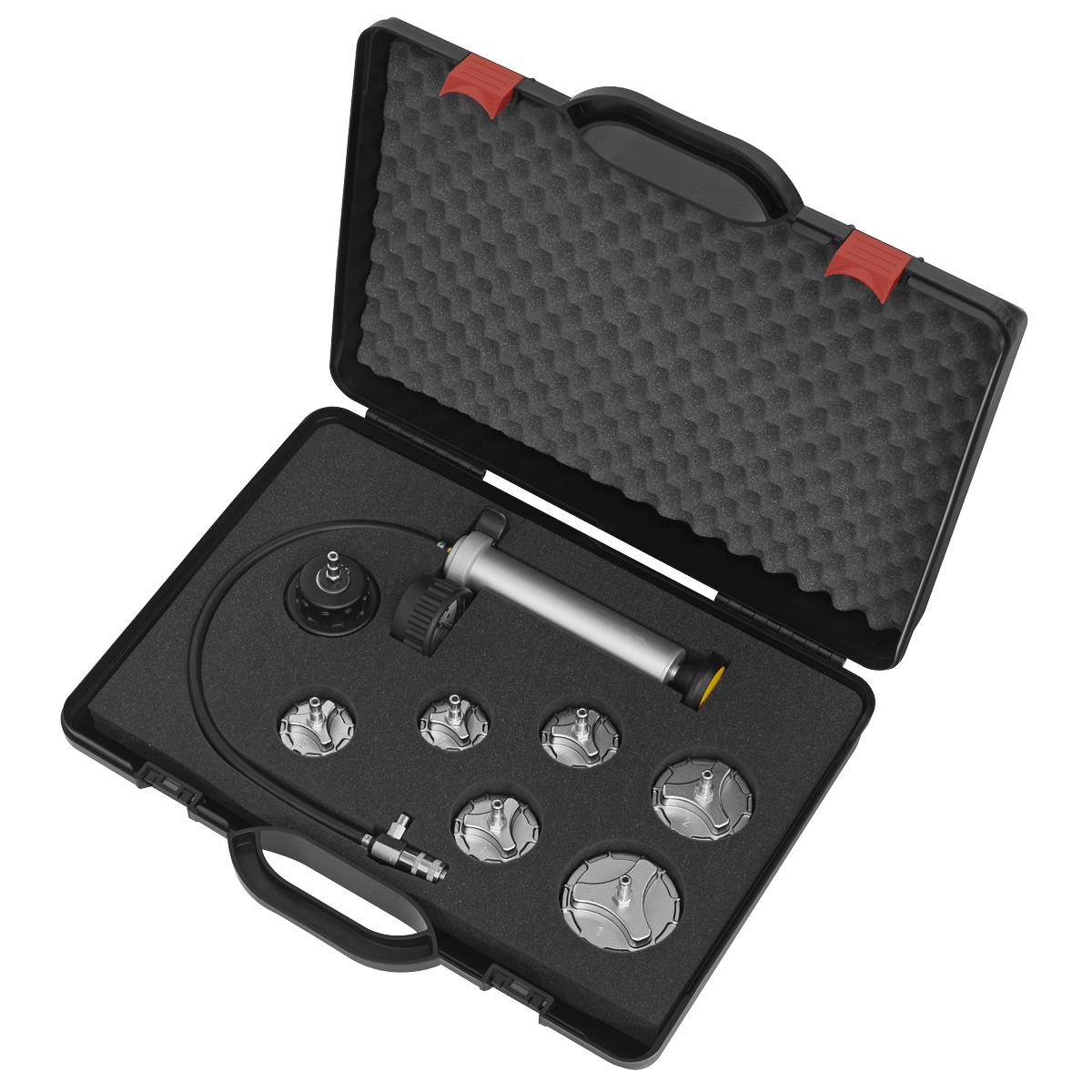Sealey CV0011 Commercial Cooling System Pressure Test Kit 7pc - CV0011 - Sealey Tools UK - Trade Counter Direct